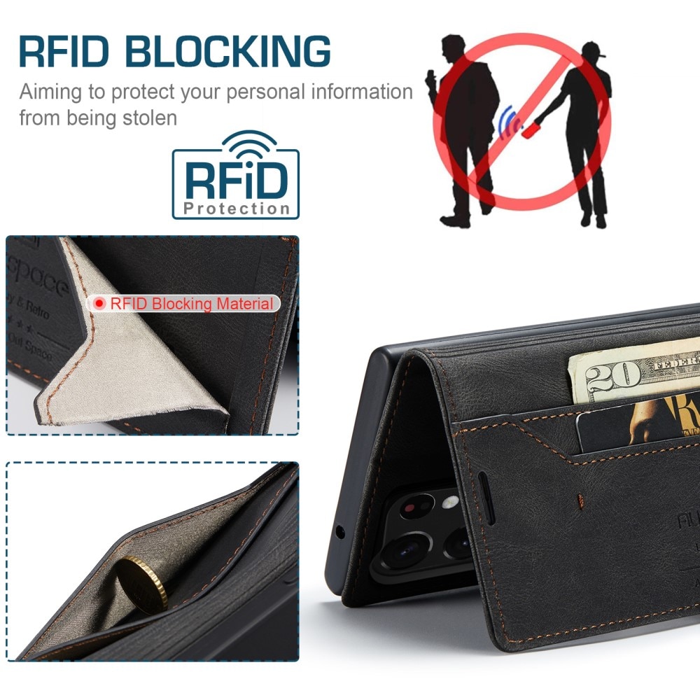 RFID blocking Pung Etui Samsung Galaxy S23 Ultra sort