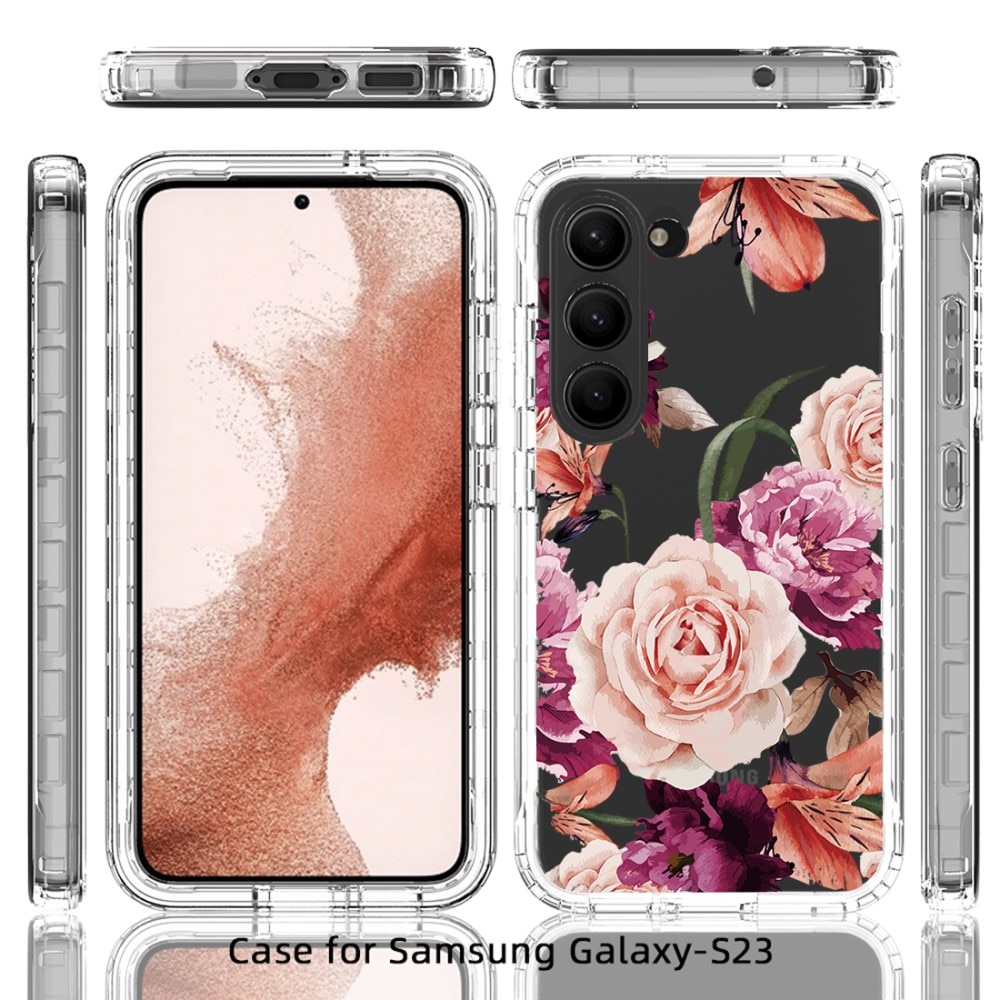 Full Cover Case Samsung Galaxy S23 blomster