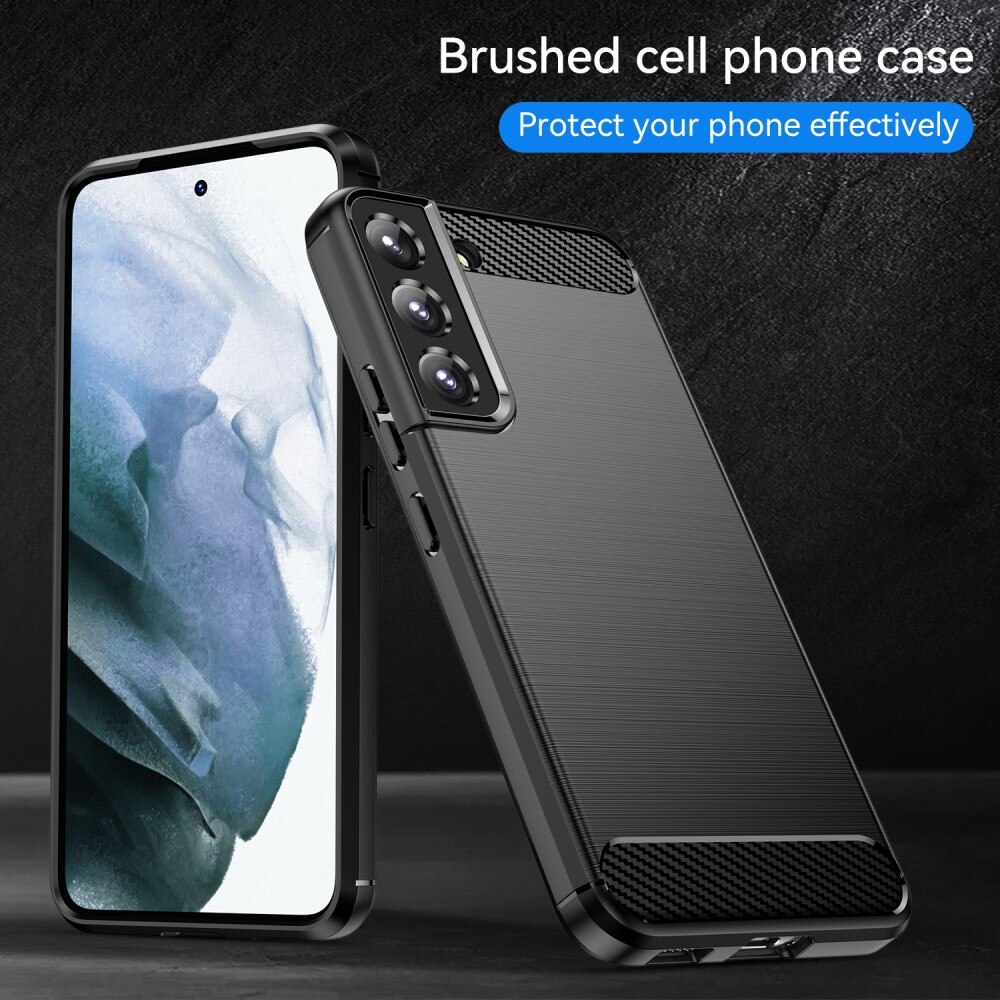 Samsung Galaxy S23 Plus Cover TPU Brushed Sort
