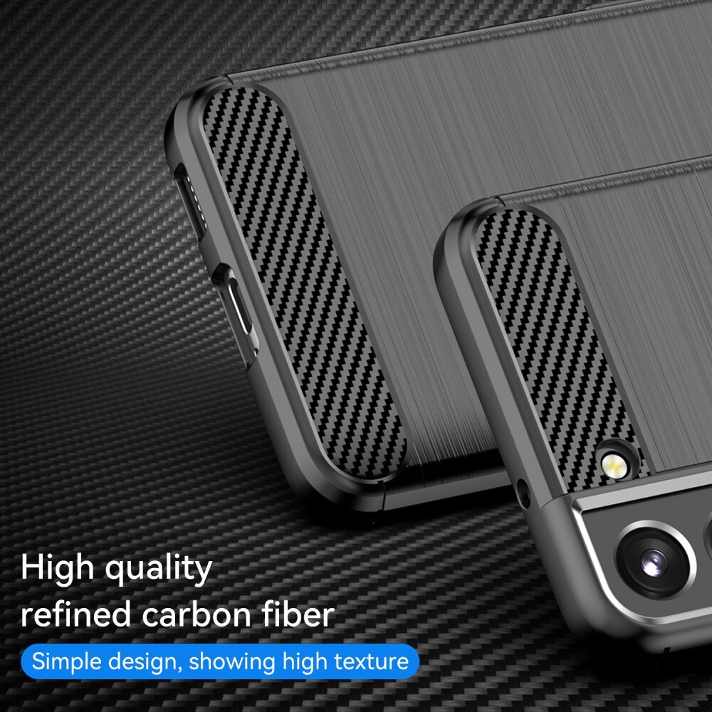 Samsung Galaxy S23 Plus Cover TPU Brushed Sort
