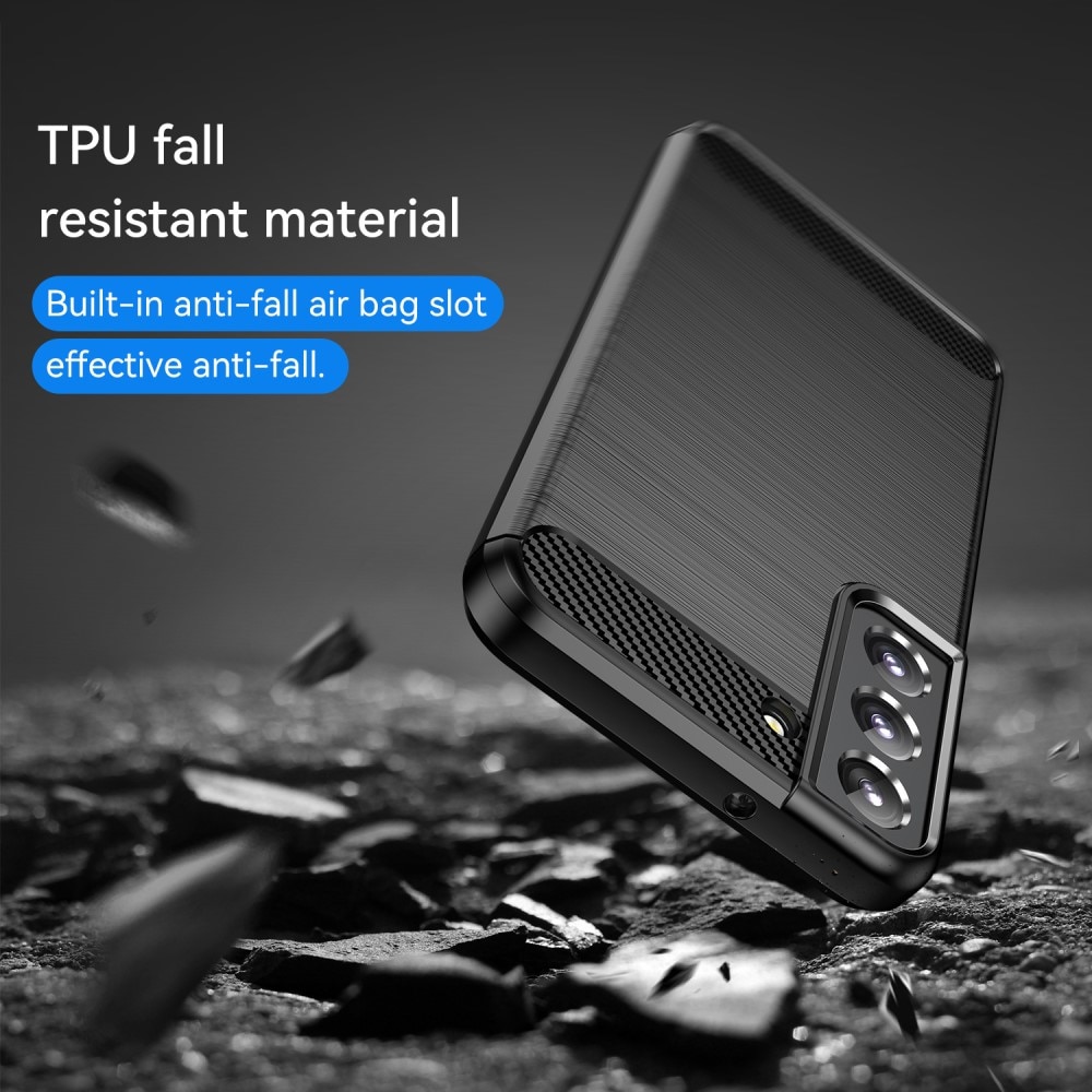 Samsung Galaxy S23 Plus Cover TPU Brushed Sort