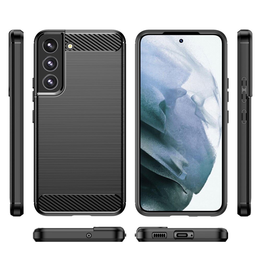 Samsung Galaxy S23 Plus Cover TPU Brushed Sort