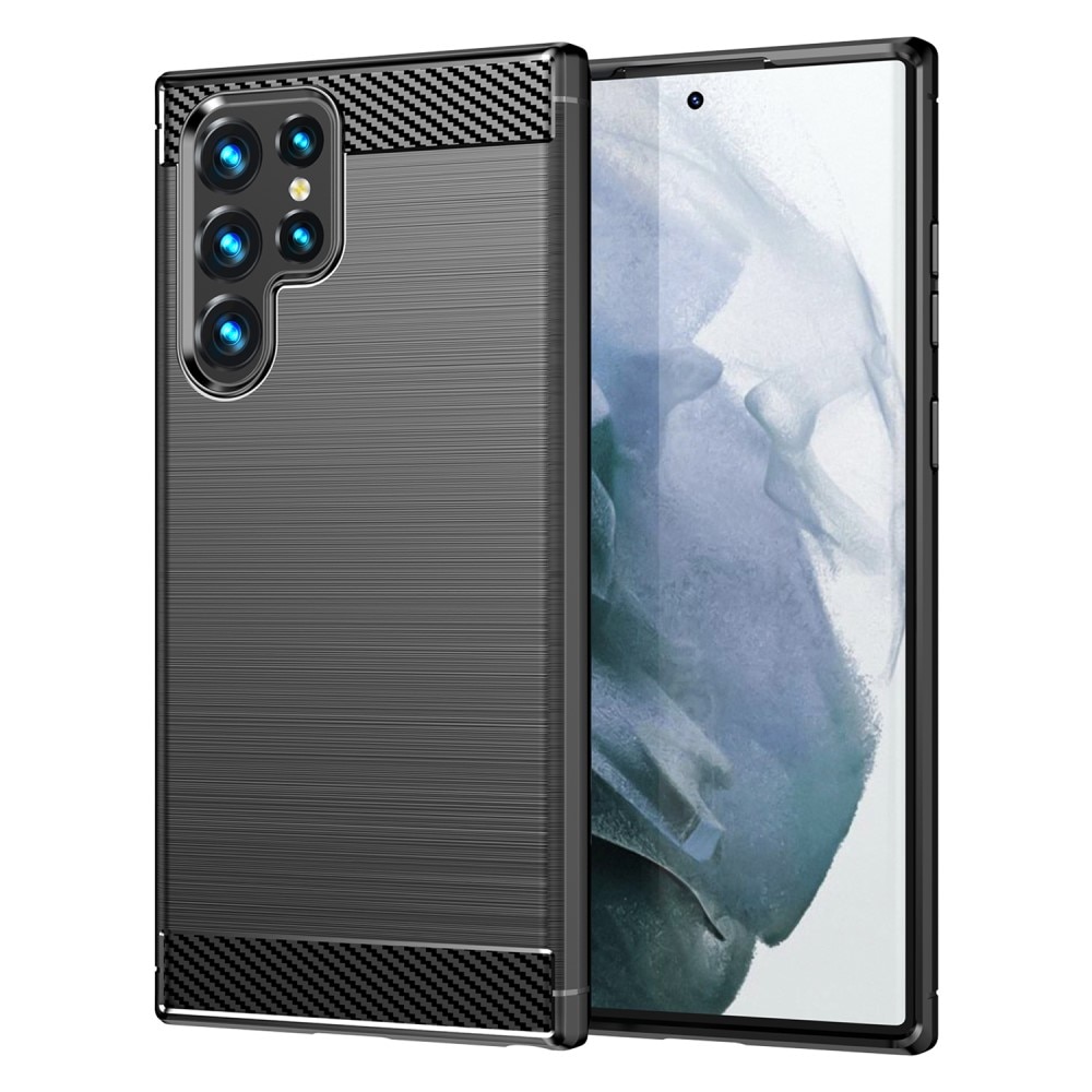 Samsung Galaxy S23 Ultra Cover TPU Brushed Black