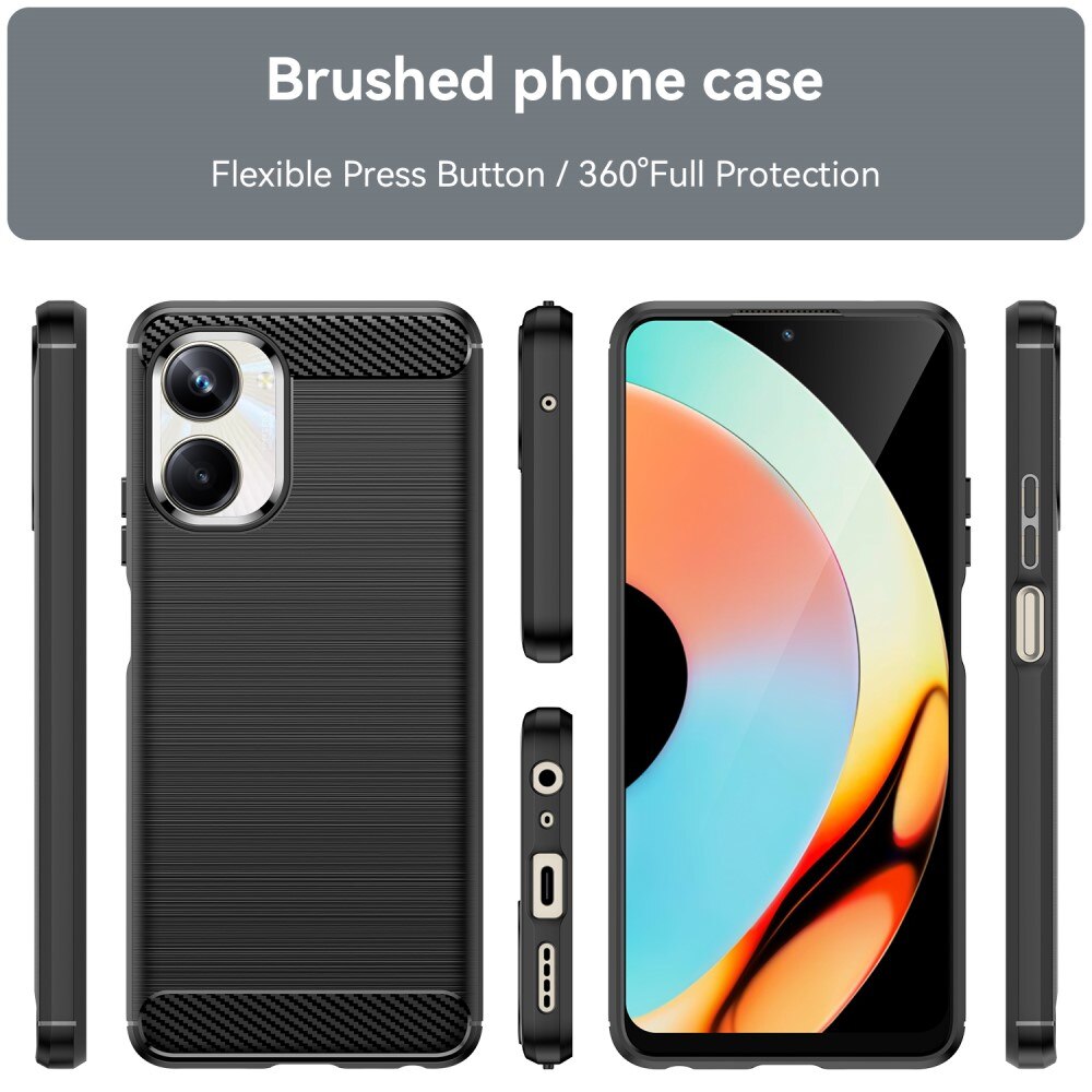 Realme 10 Pro Cover TPU Brushed Sort