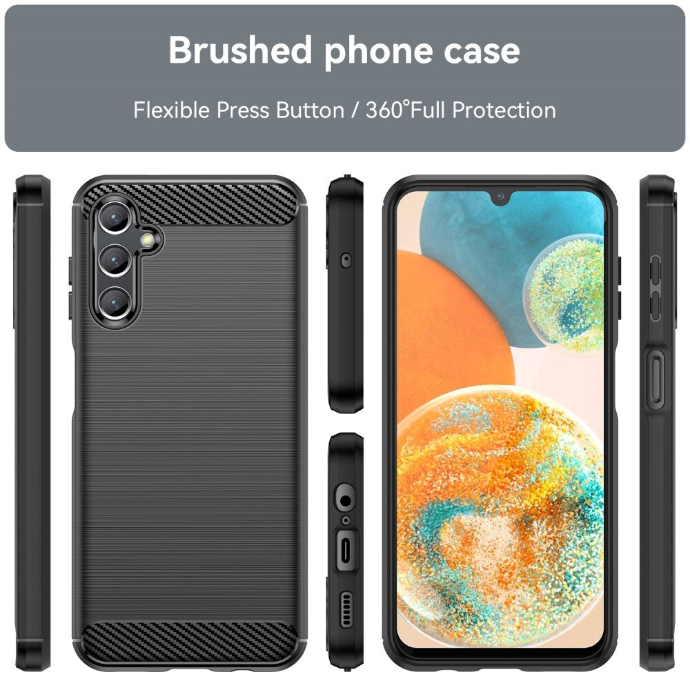 Samsung Galaxy A14 Cover TPU Brushed Sort