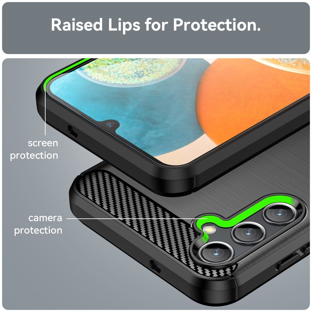 Samsung Galaxy A14 Cover TPU Brushed Sort