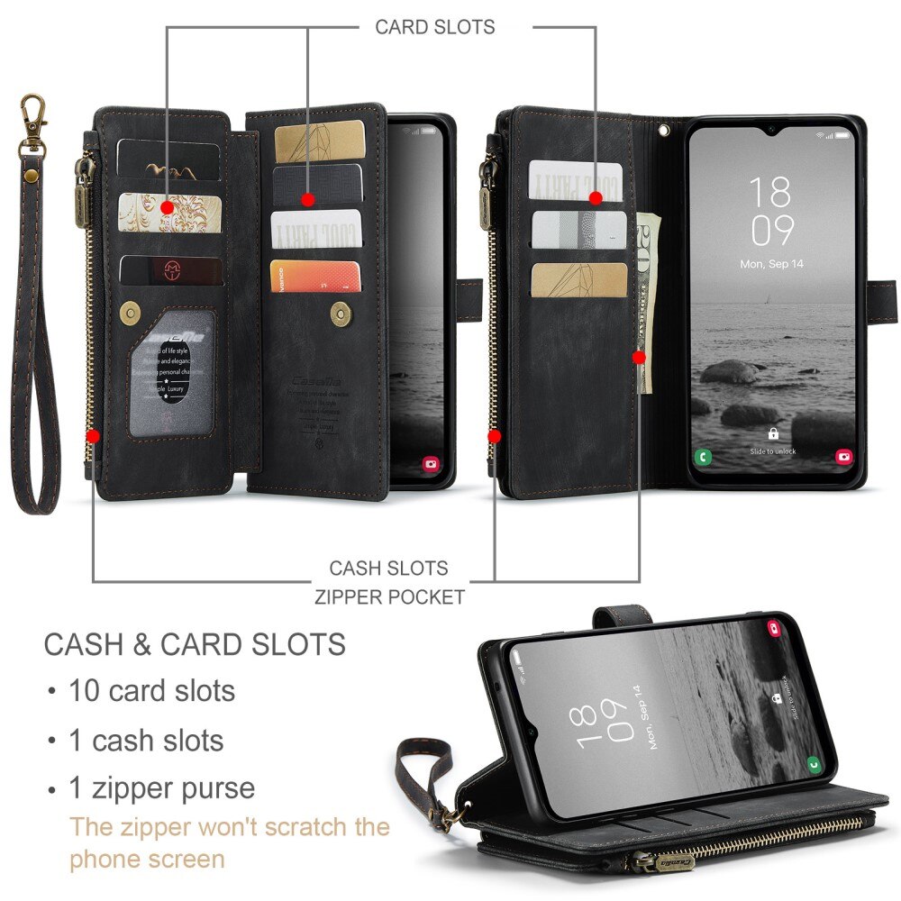 Zipper Wallet Samsung Galaxy A34 Sort