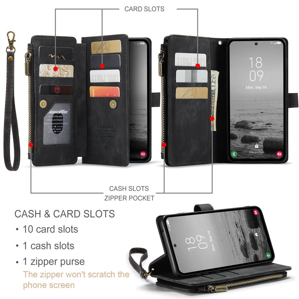 Zipper Wallet Samsung Galaxy A54 sort