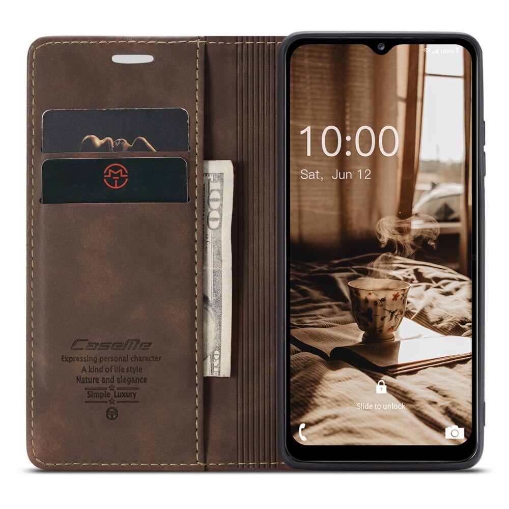 Slim Pung Etui Samsung Galaxy A14 Brun