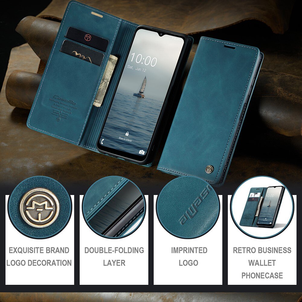 Slim Pung Etui Samsung Galaxy A14 Blå