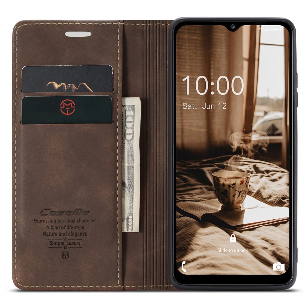 Slim Pung Etui Samsung Galaxy A34 Brun