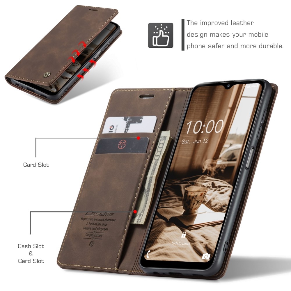 Slim Pung Etui Samsung Galaxy A34 Brun