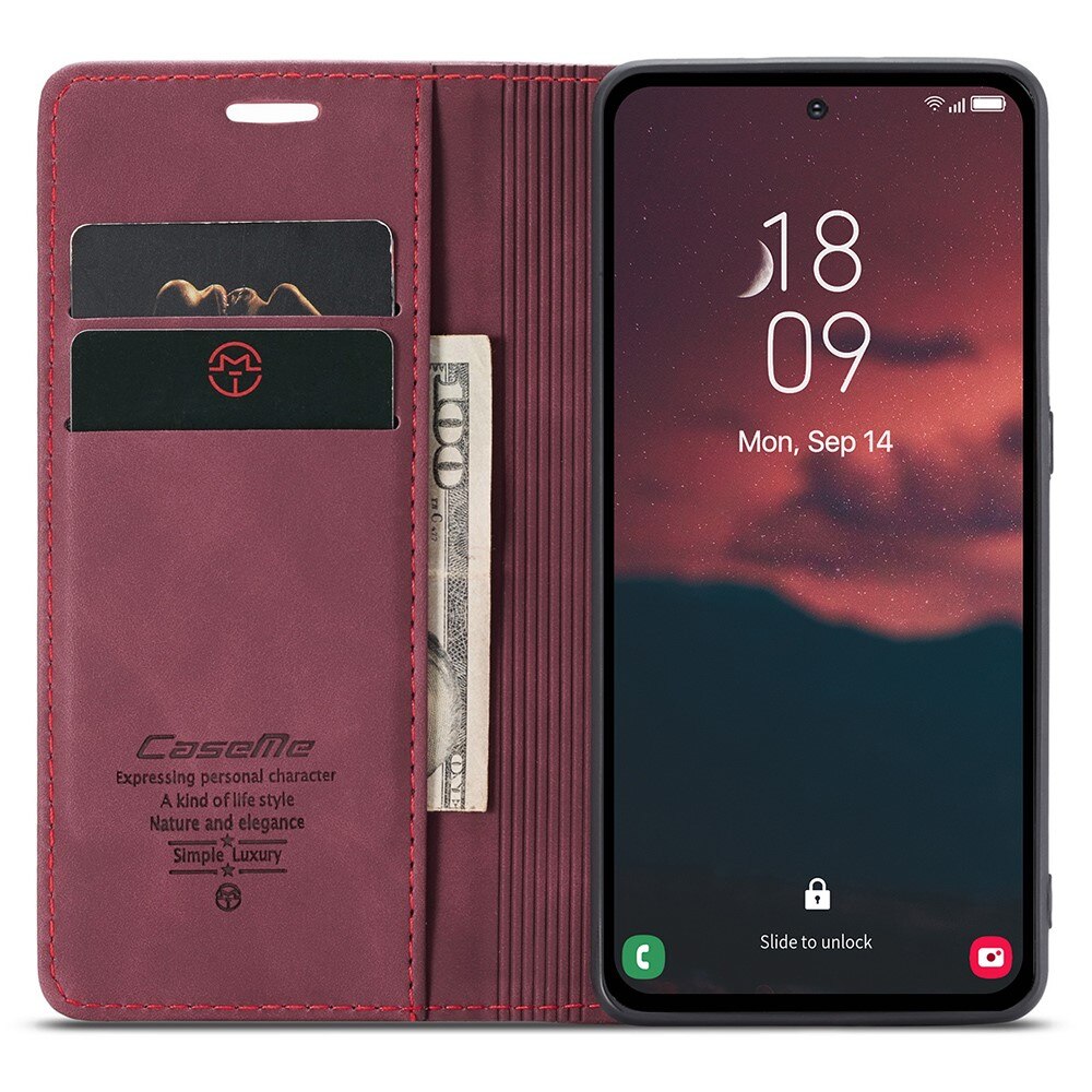 Slim Pung Etui Samsung Galaxy A54 Rød