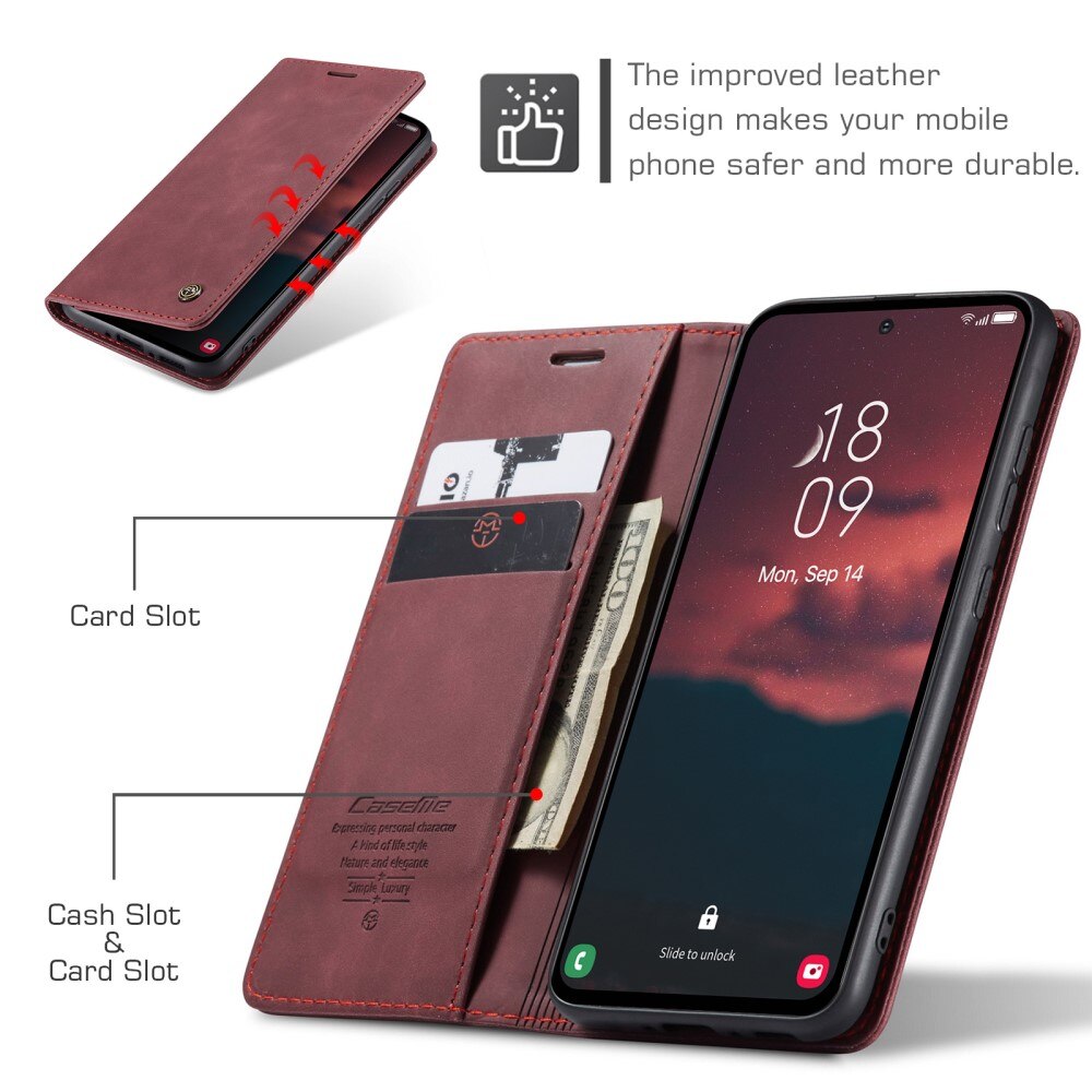 Slim Pung Etui Samsung Galaxy A54 Rød