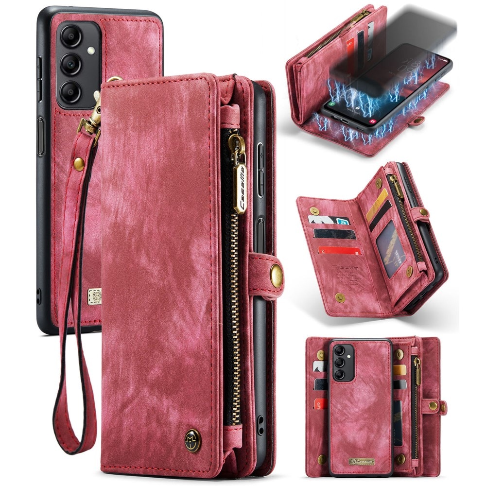 Multi-slot Mobiltaske Samsung Galaxy A14 Rød