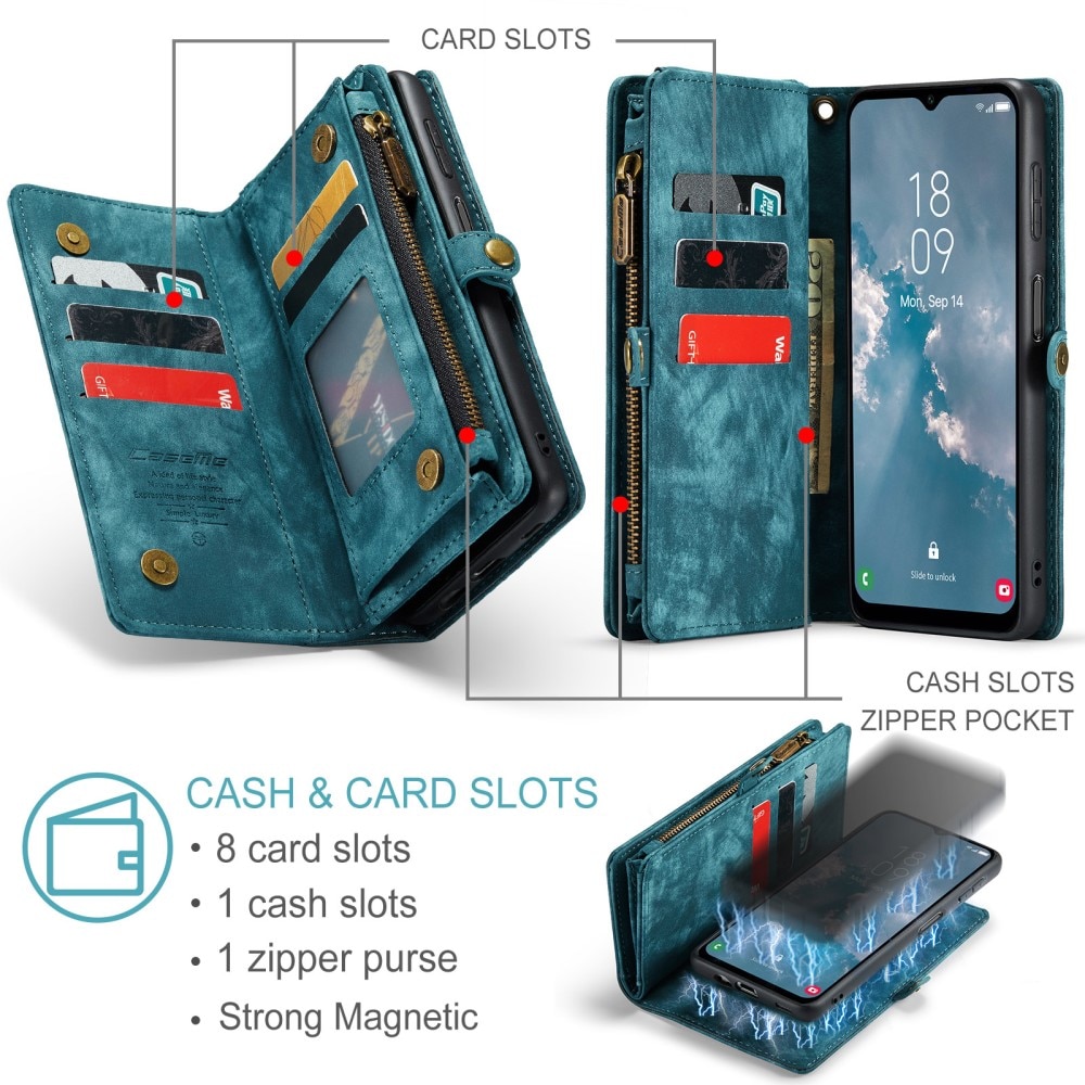 Multi-slot Mobiltaske Samsung Galaxy A34 blå