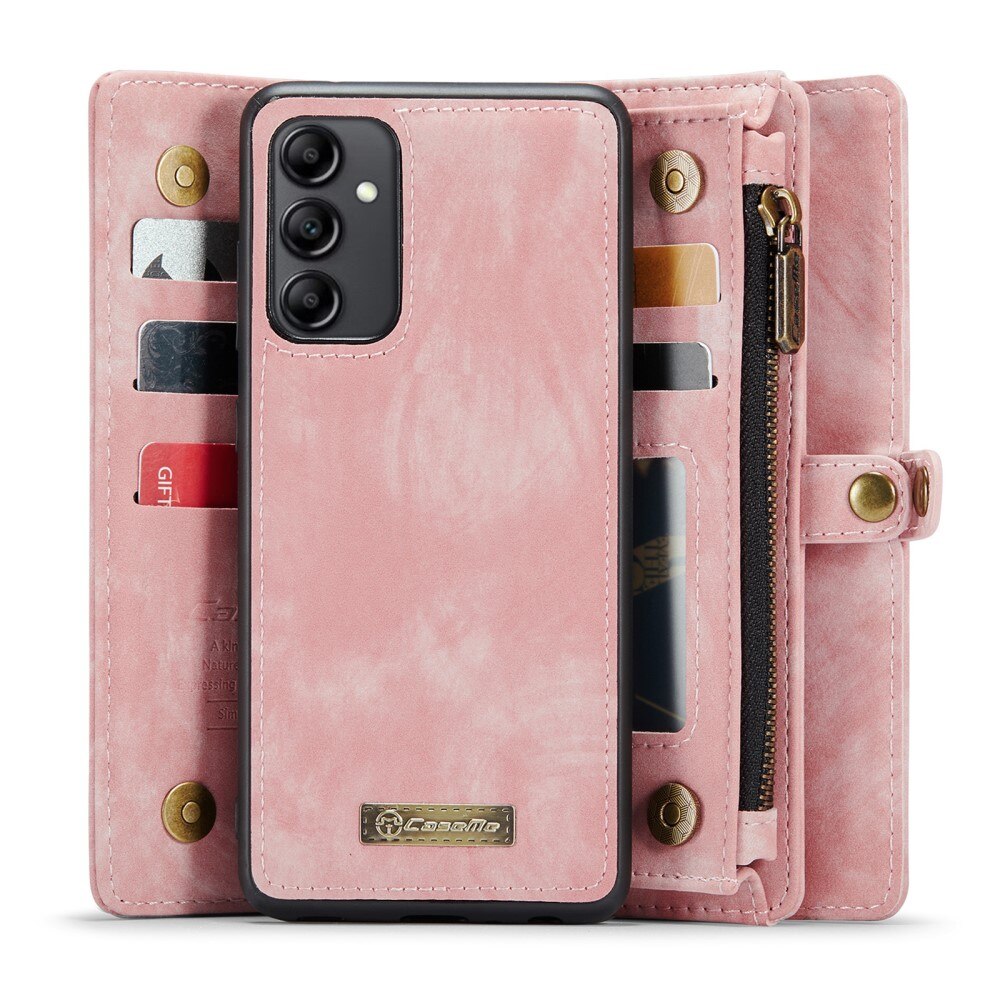 Multi-slot Mobiltaske Samsung Galaxy A34 Lyserød
