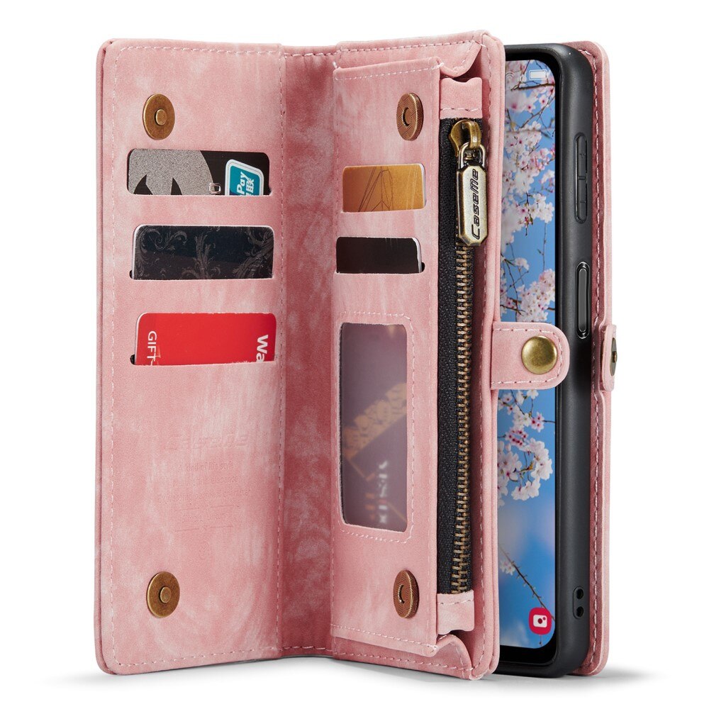Multi-slot Mobiltaske Samsung Galaxy A34 Lyserød