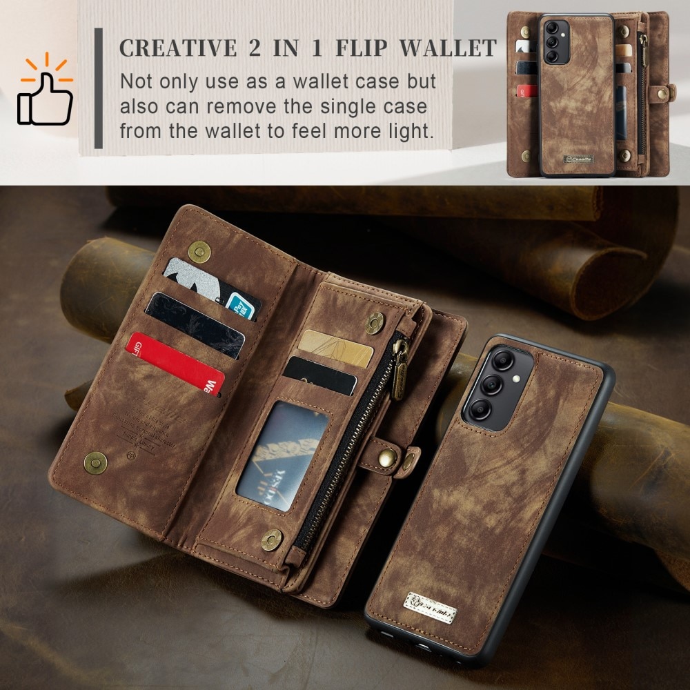 Multi-slot Mobiltaske Samsung Galaxy A34 Brun