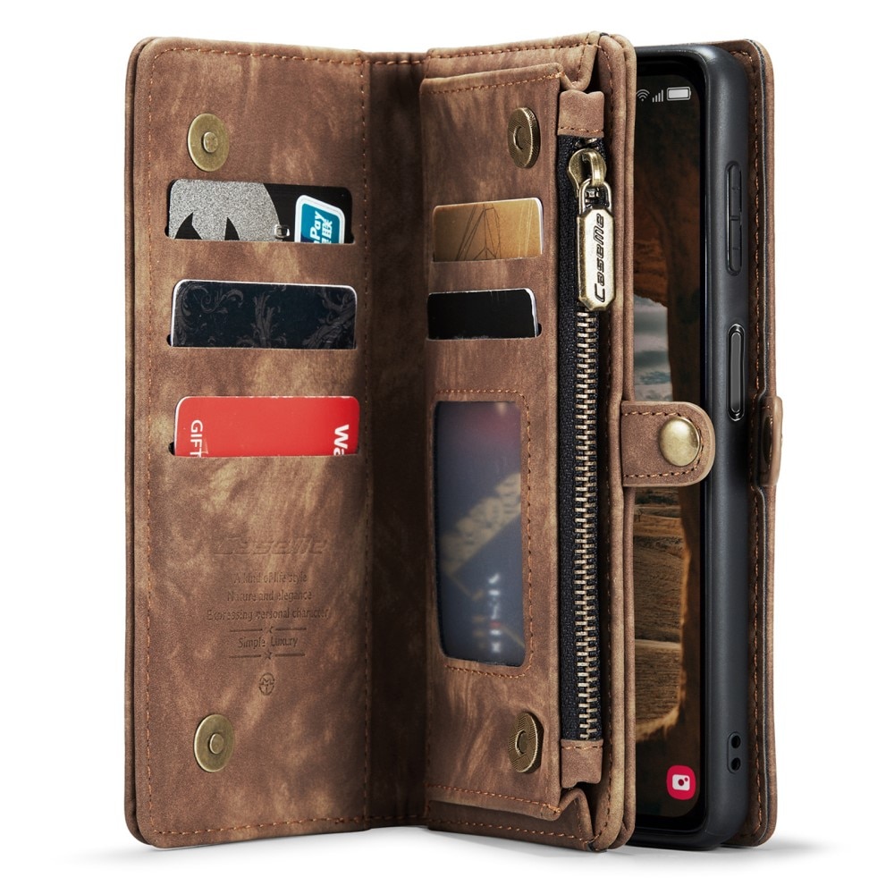 Multi-slot Mobiltaske Samsung Galaxy A34 Brun