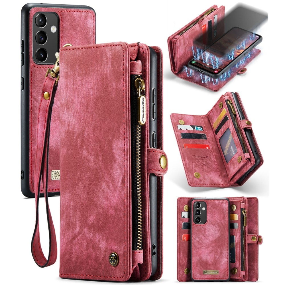 Multi-slot Mobiltaske Samsung Galaxy A54 rød