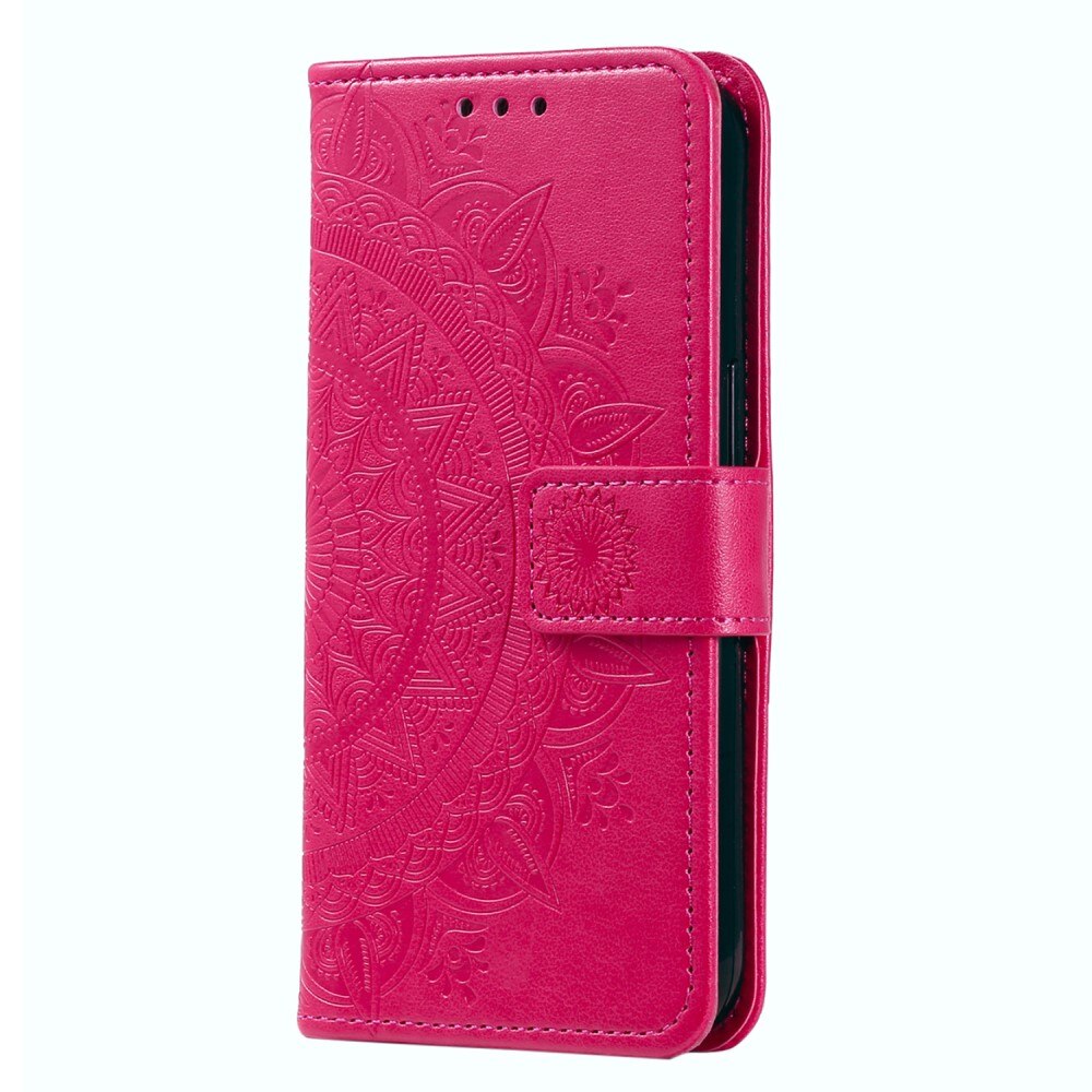 Læderetui Mandala Xiaomi Redmi 12C cerise