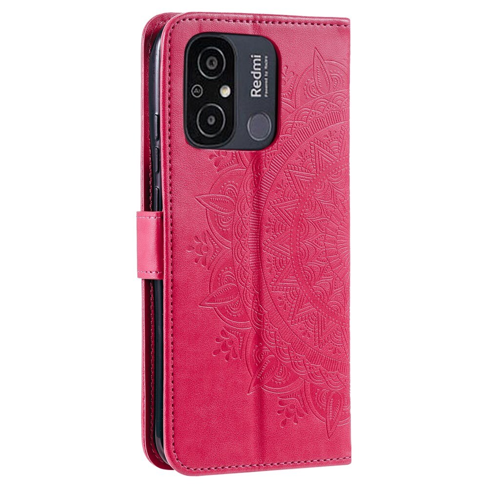 Læderetui Mandala Xiaomi Redmi 12C cerise