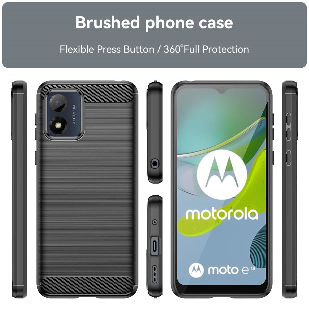 Motorola Moto E13 Cover TPU Brushed Black