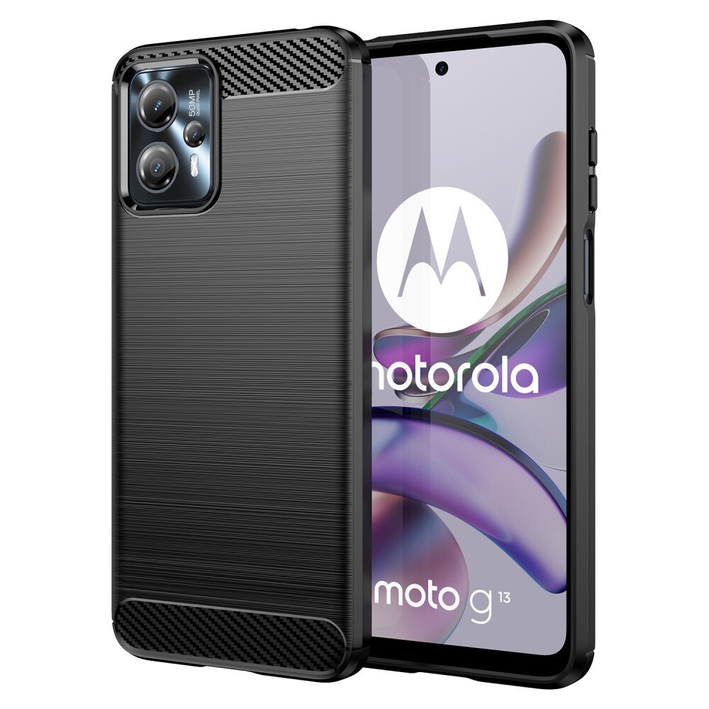 Motorola Moto G23 Cover TPU Brushed Sort