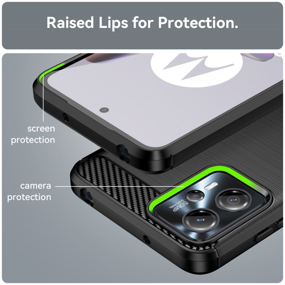 Motorola Moto G23 Cover TPU Brushed Sort