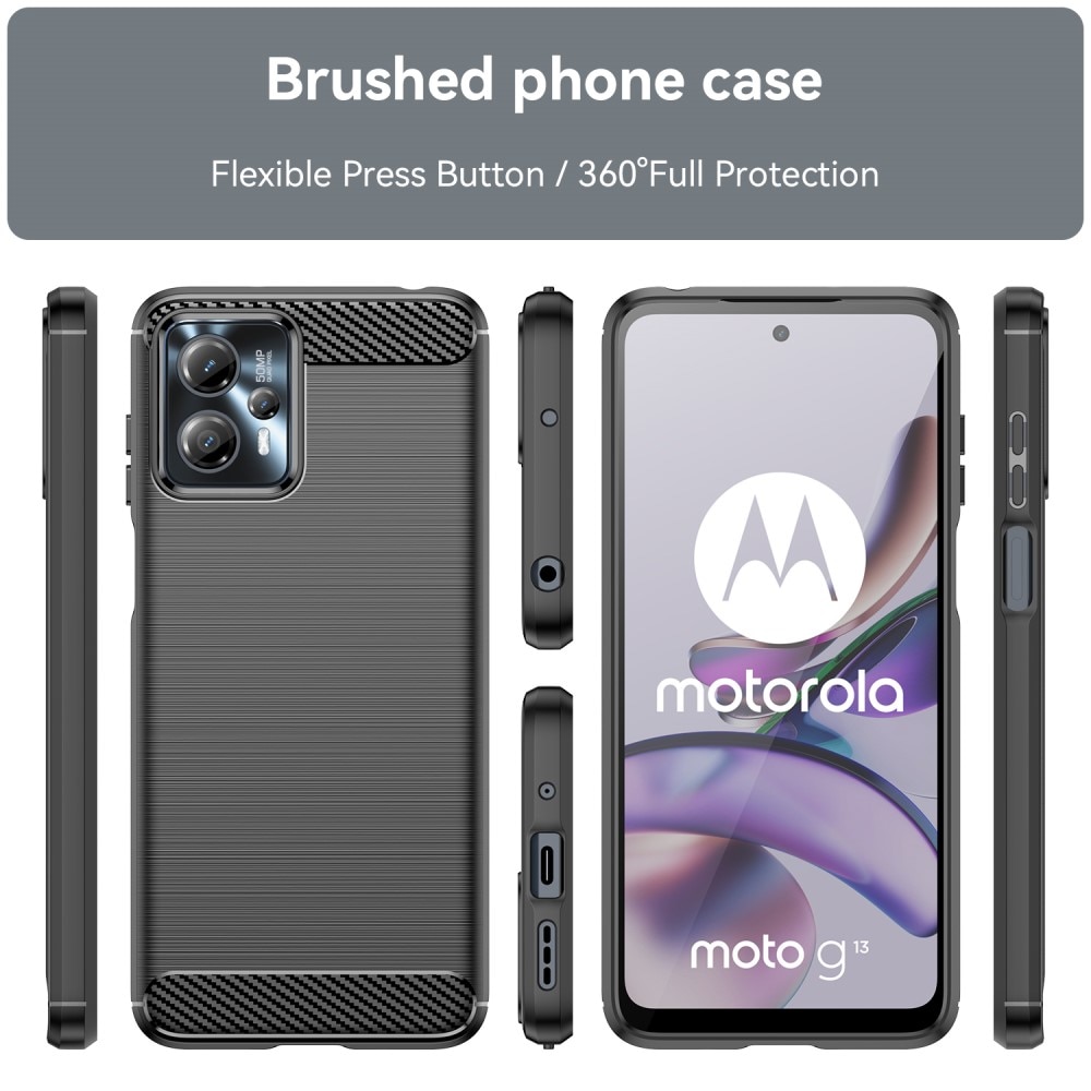 Motorola Moto G23 Cover TPU Brushed Black