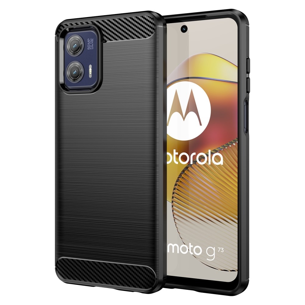 Motorola Moto G73 Cover TPU Brushed Black