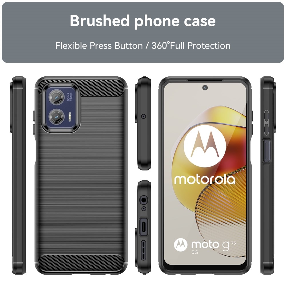 Motorola Moto G73 Cover TPU Brushed Black