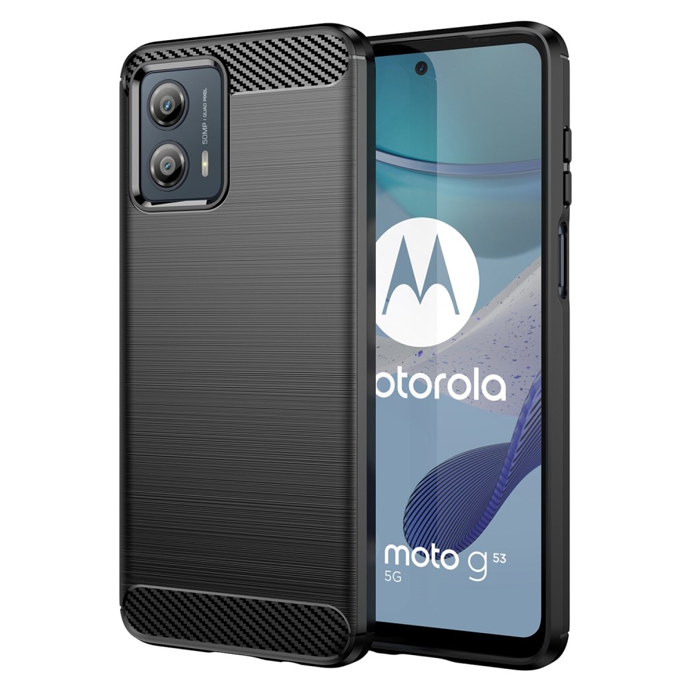 Motorola Moto G53 Cover TPU Brushed Sort