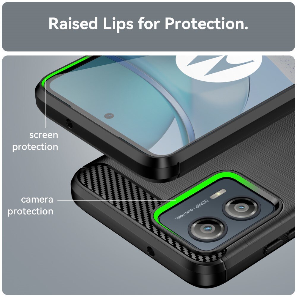 Motorola Moto G53 Cover TPU Brushed Sort