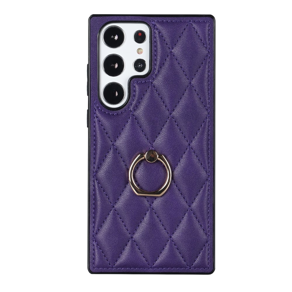 Cover Finger Ring Samsung Galaxy S23 Ultra Quilted lila