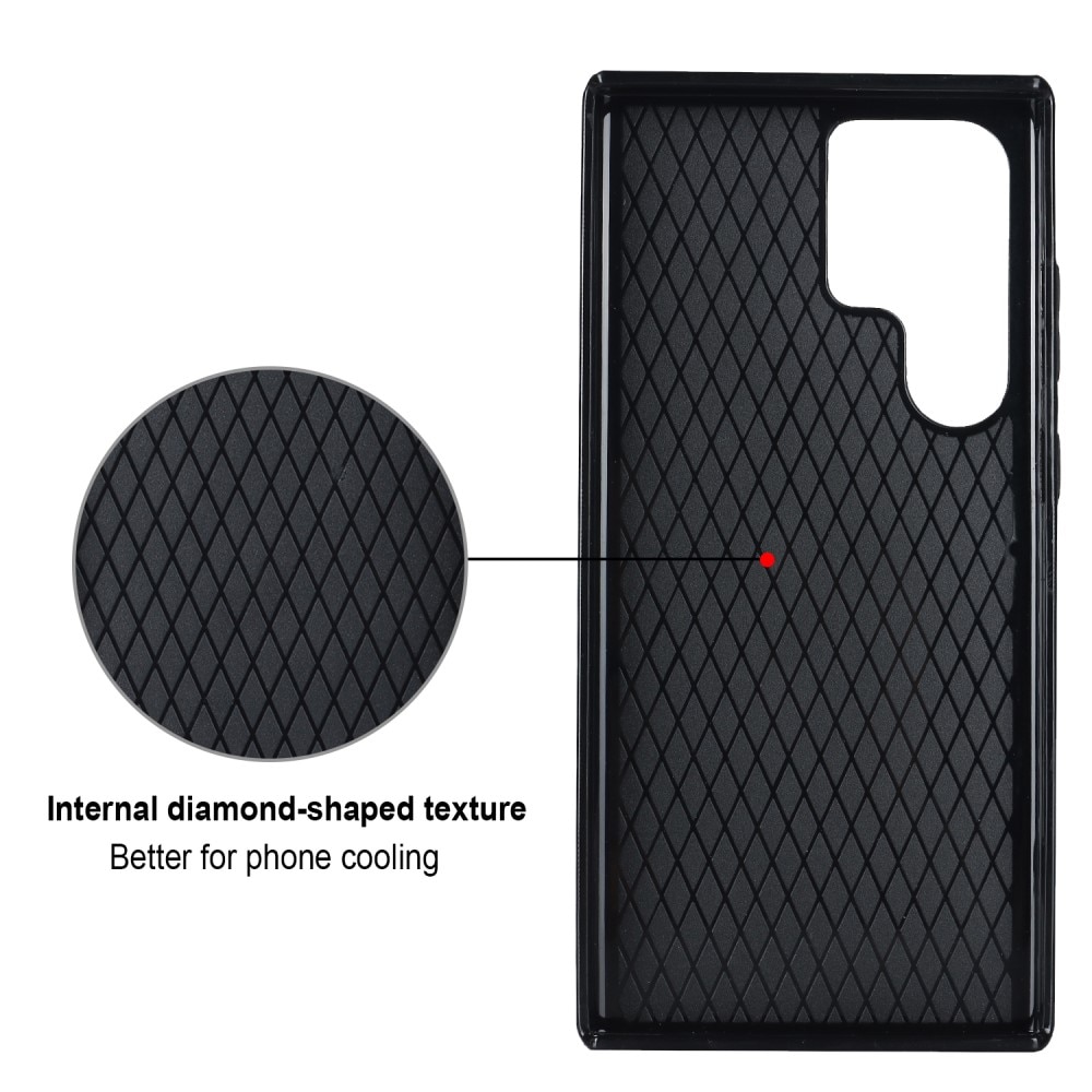 Cover Finger Ring Samsung Galaxy S23 Ultra Quilted hvid