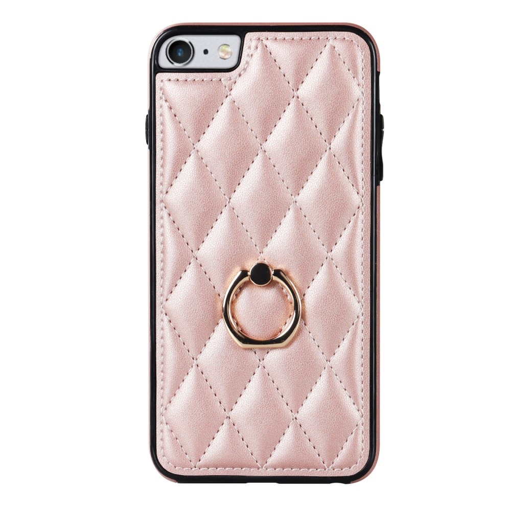 Cover Finger Ring iPhone SE (2022) Quilted rose guld