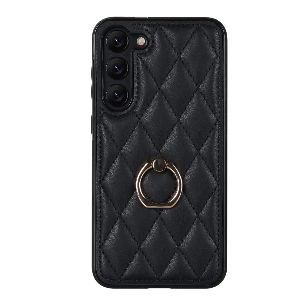 Cover Finger Ring Samsung Galaxy S23 Quilted sort