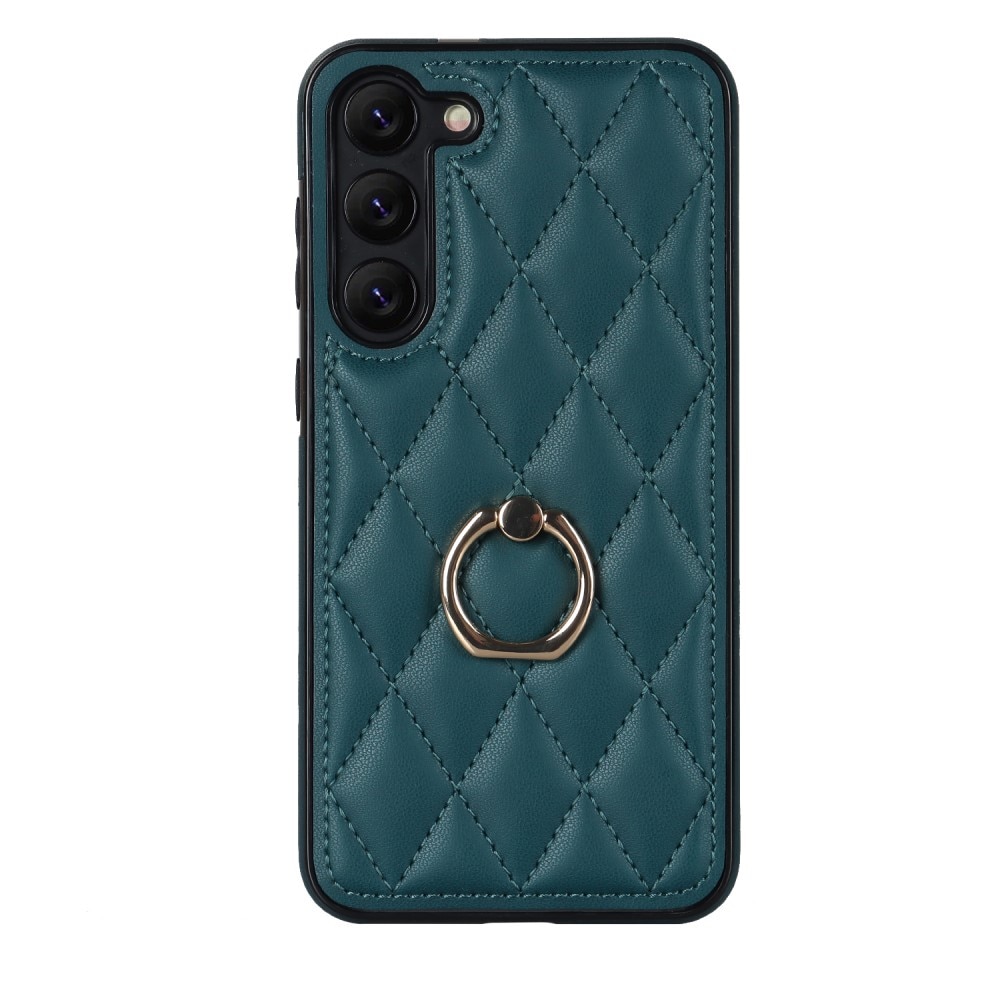 Cover Finger Ring Samsung Galaxy S23 Quilted grøn