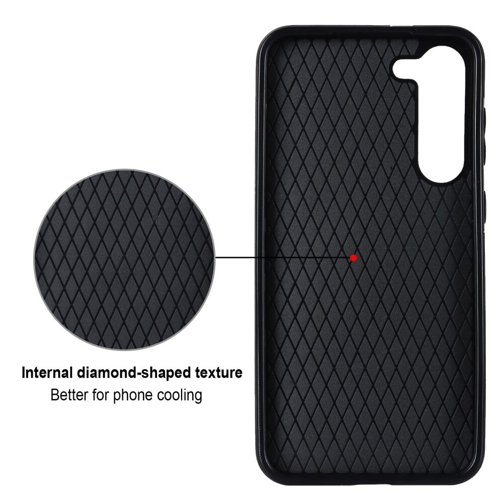 Cover Finger Ring Samsung Galaxy S23 Plus Quilted hvid