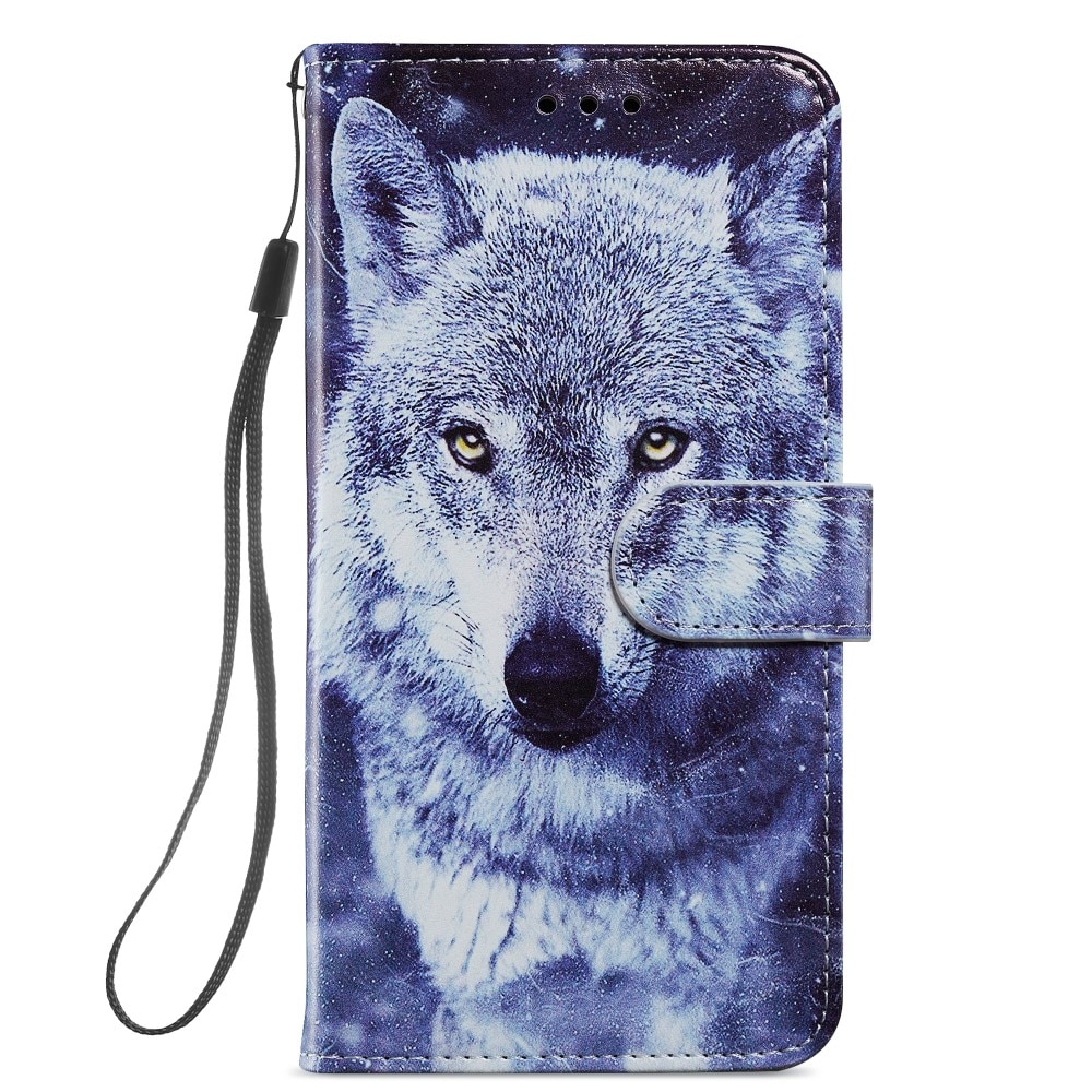 Mobiltaske Samsung Galaxy A14 blå ulv