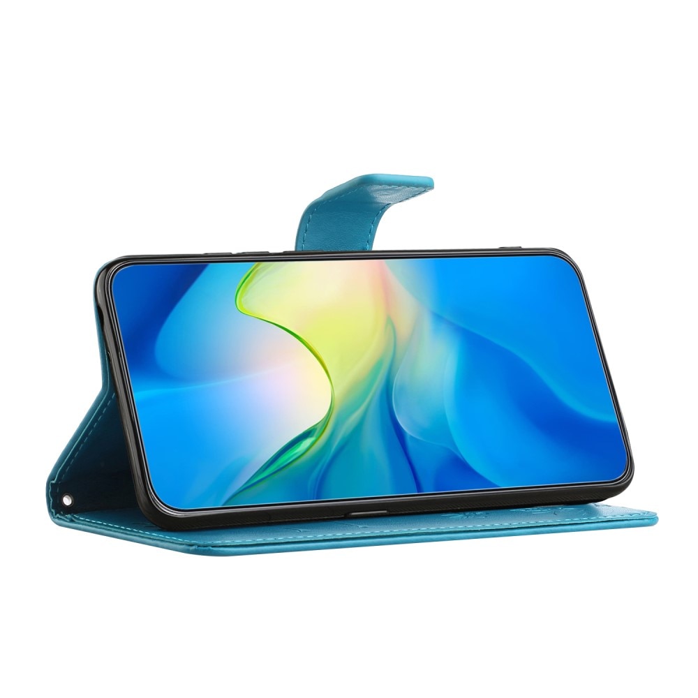 Læderetui Sommerfugle Samsung Galaxy A24 blå