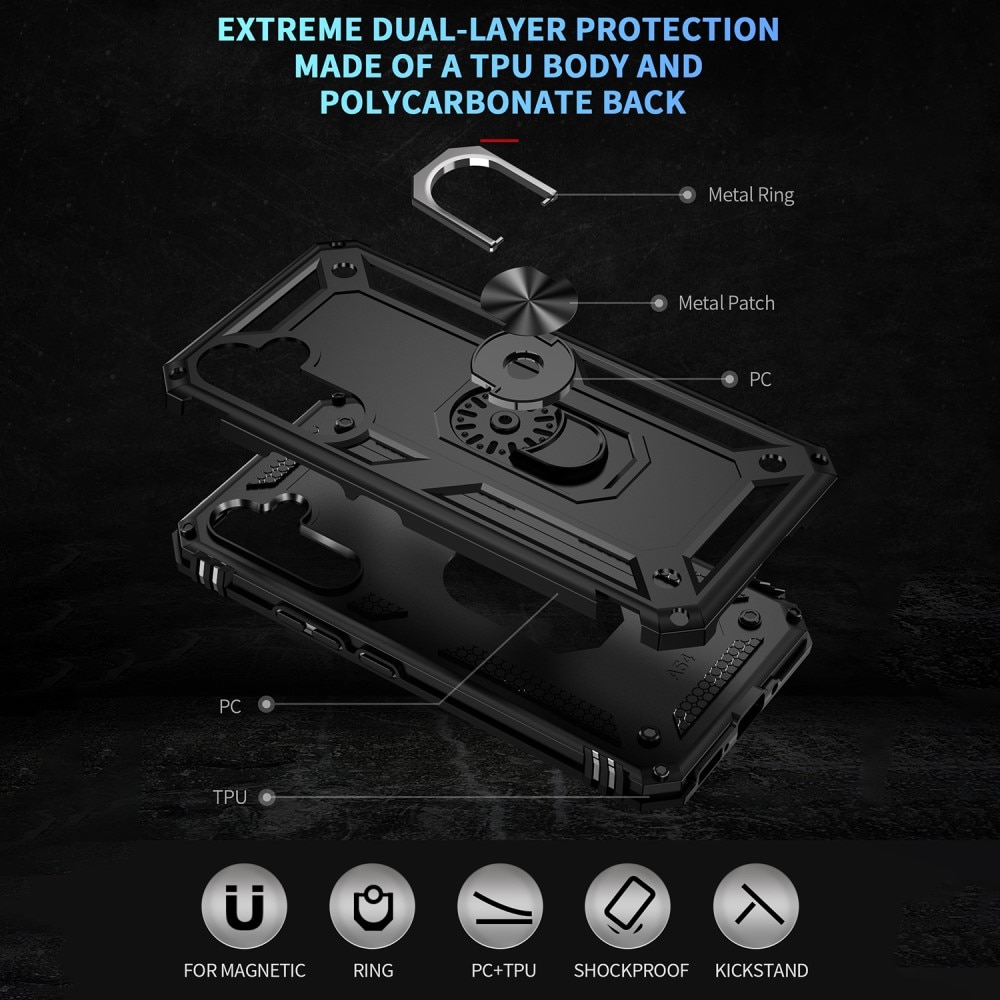 Hybridcover Tech Ring Samsung Galaxy A54 sort