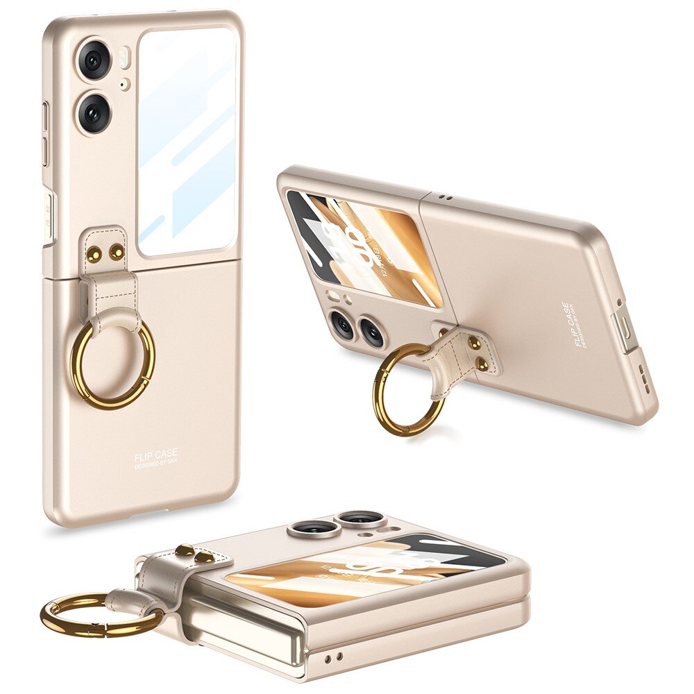 Oppo Find N2 Flip Cover ringholder champagne guld