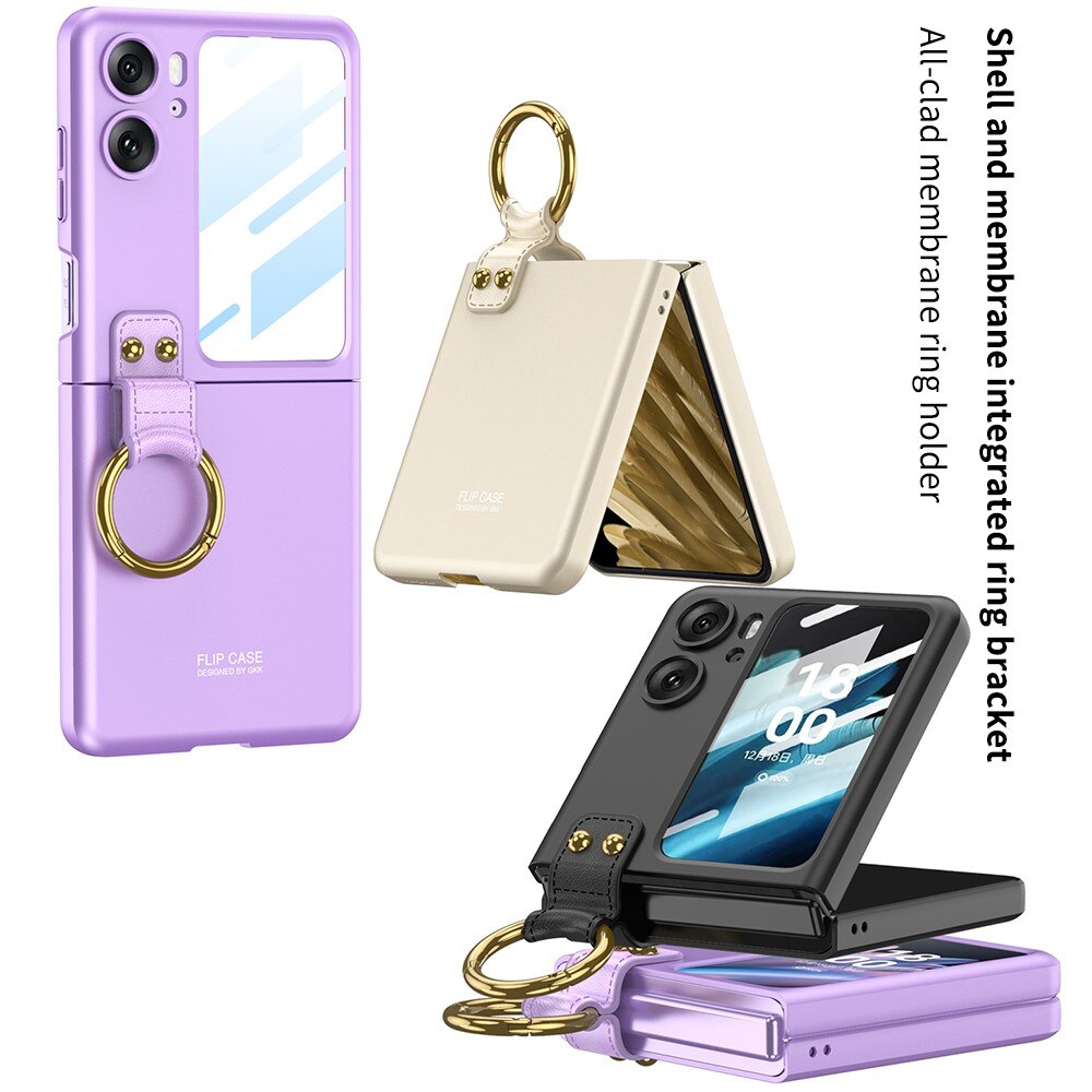 Oppo Find N2 Flip Cover ringholder champagne guld