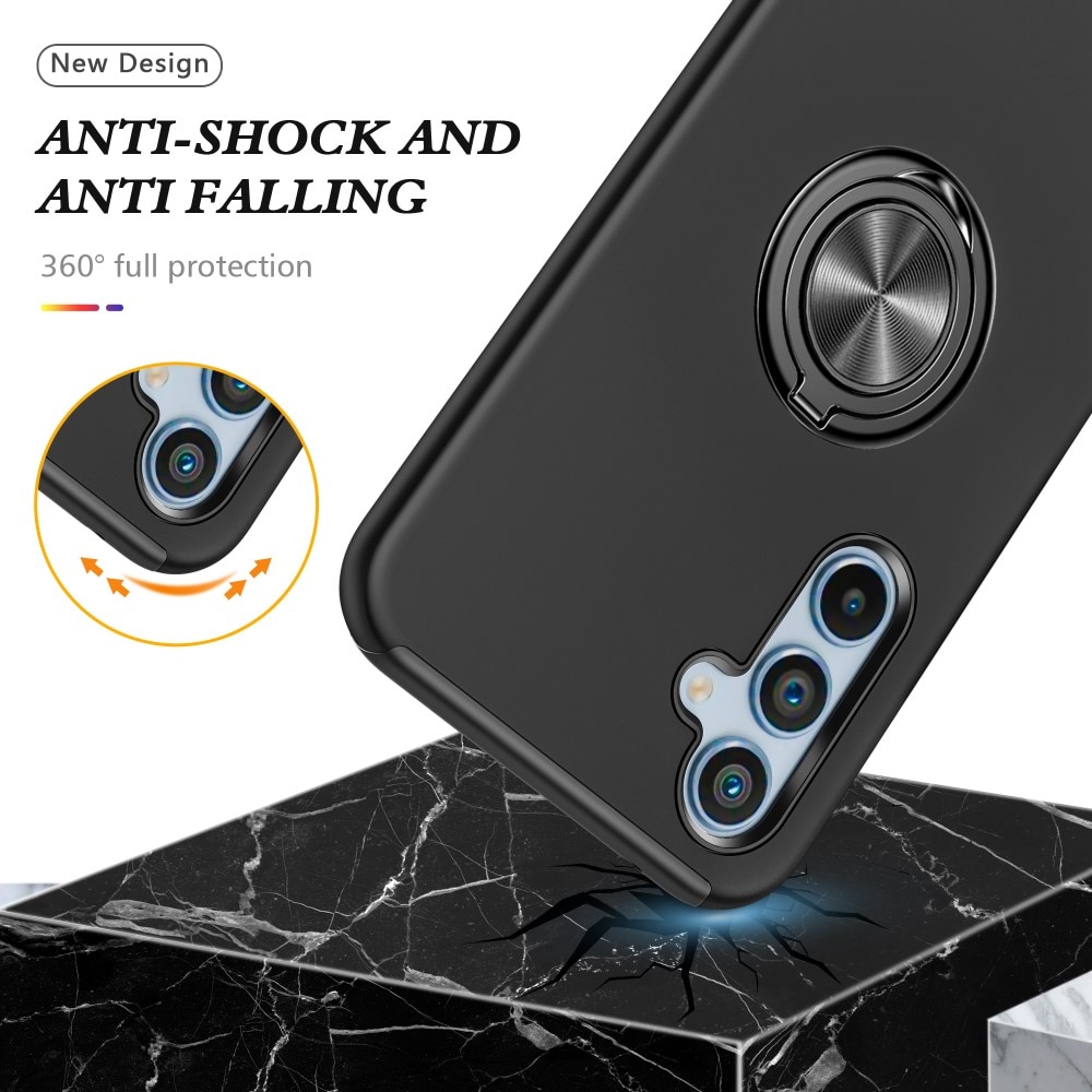 TPU Cover Finger Ring Kickstand Samsung Galaxy A54 sort