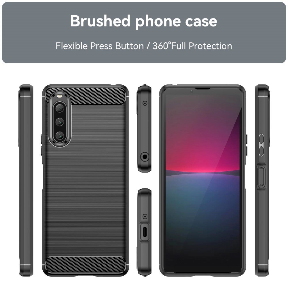 Sony Xperia 10 V Cover TPU Brushed Black