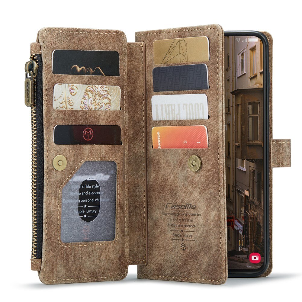 Zipper Wallet Samsung Galaxy S23 Plus Brun