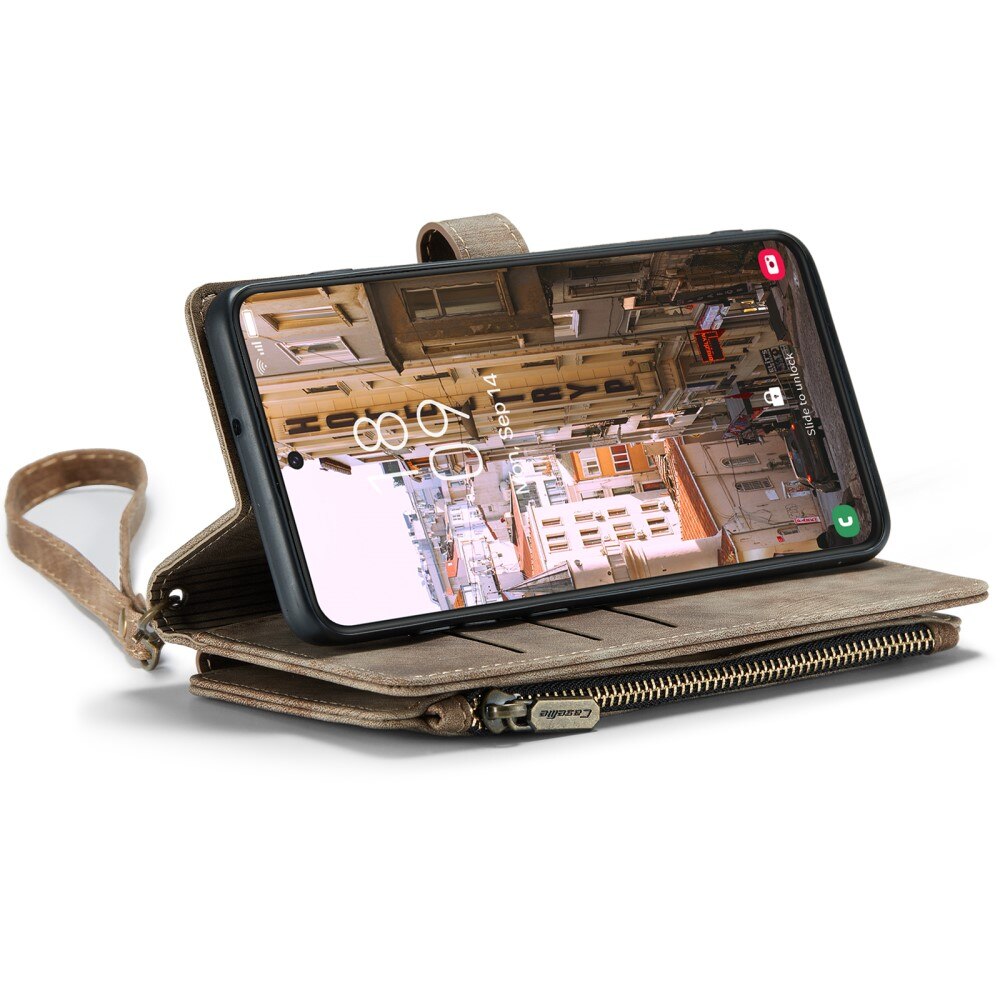 Zipper Wallet Samsung Galaxy S23 Plus Brun